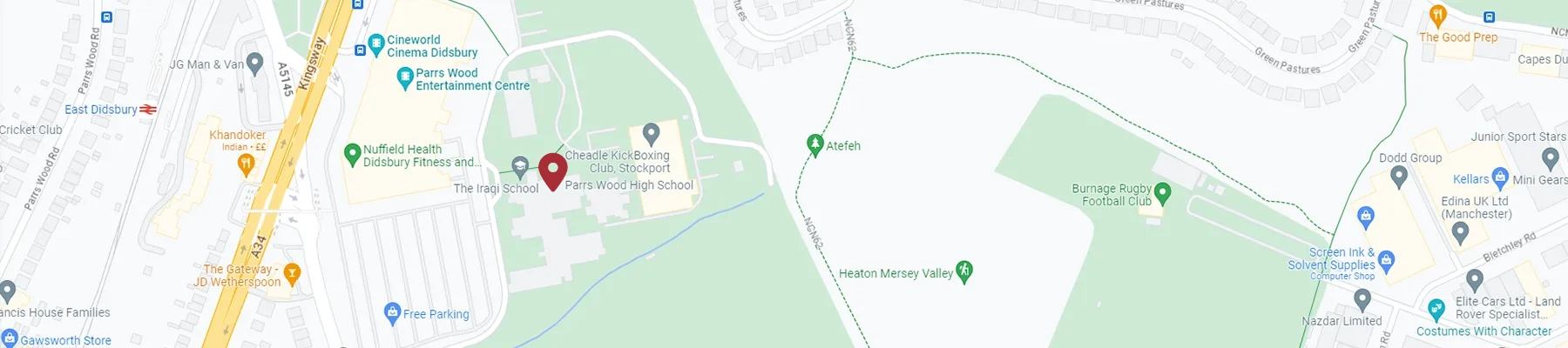 Parrs Wood High School on Google Maps
